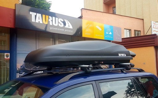 Bagażnik Box Boks dachowy bagażowy kufer TAURUS ALTRO 460 czarny karbon