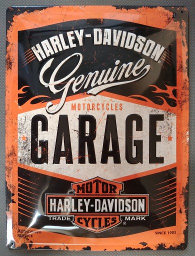 Плакат HARLEY-DAVIDSON GARAGE, металл, 30х40