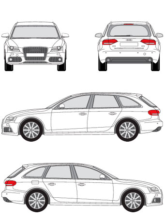 БАГАЖНИК НА КРЫШУ CRUZ Airo Dark AUDI A4 B8 2008-2015 B9 2015- универсал