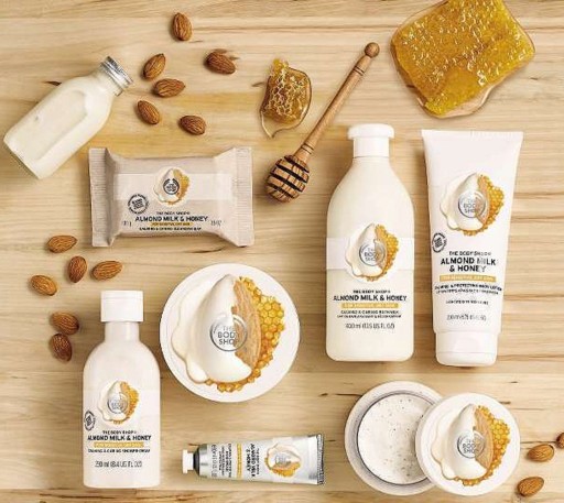 THE BODY SHOP Крем-гель «Миндальное молочко» КРЕМ ДЛЯ ДУША «МИНДАЛЬНОЕ МОЛОКО И МЕД»