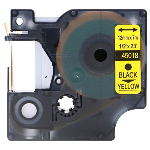 TAŚMA DO DYMO D1 45018 ŻÓŁTA 12mm ZESTAW 5 SZTUK