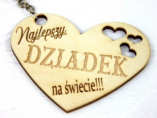 BRELOK zawieszka BABCIA dziadek SERCE