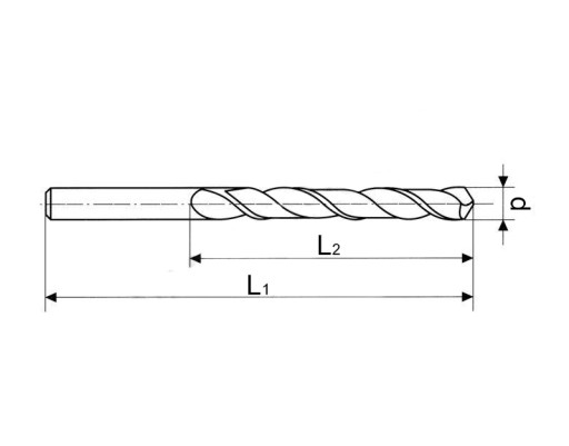 WIERTŁO DO METALU DŁUGIE FI 13 MM BIAŁE 13.0x480mm