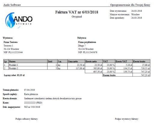 Легкое и простое программное обеспечение для выставления счетов