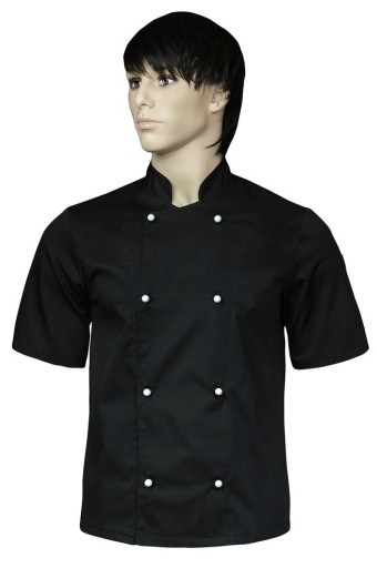 Bluza kucharska,kitel,czarny,krótki rękaw,roz.XXL