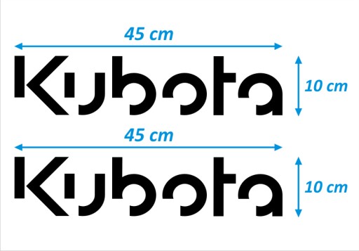 НАКЛЕЙКИ НАКЛЕЙКА - КУБОТА - 2 шт. - ЧЕРНАЯ.