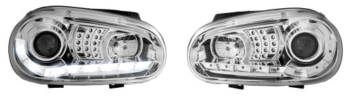 VW GOLF IV MK4 ЛАМПЫ передних фар LED CHROME H1