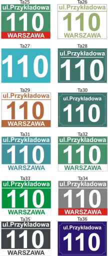 Numer domu Oznakowanie domu tablica adresowa 30 cm