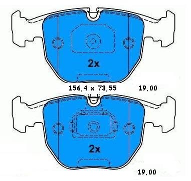 MIKODA 70439 Колодки передние BMW X3 E83 под диски 332м