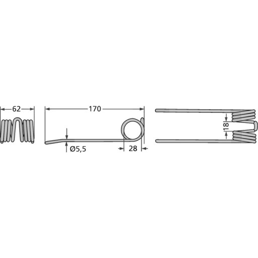 Палец подборщика DEUTZ FAHR, PZ VICON 06296285