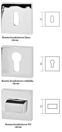 Klamka Total Q na rozecie kwadratowej chrom VDS