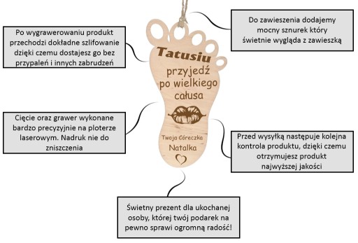 ZAWIESZKA STÓPKA DO SAMOCHODU, AUTA GRAWEROWANA