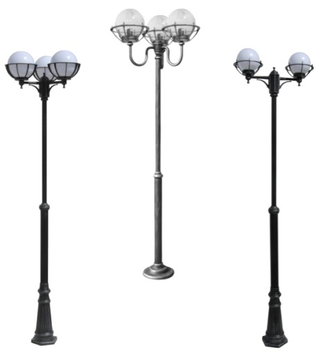 Lampa ogrodowa, parkowa wys. 39 cm, kula fi 20 lampa z aluminium