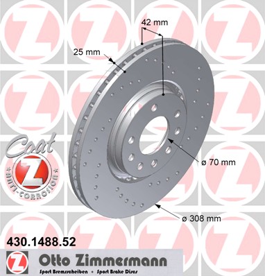 ZIMMERMANN SPORT ДИСК P CORSA E ASTRA H 308 мм