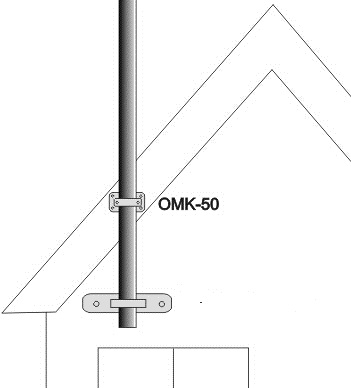 КРОНШТЕЙН НАСТЕННОЙ МАЧТЫ ОМК-50 АНТЕННЫЙ ЗАЖИМ