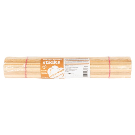 PATYCZKI DO WATY CUKROWEJ BUKOWE 40cm/4mm Z ATESTEM ZESTAW PATYCZKÓW