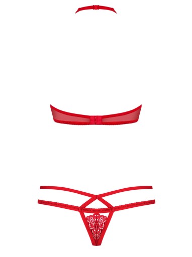 OBSESSIVE 838 SET-3 biustonosz +stringi *L/XL* red