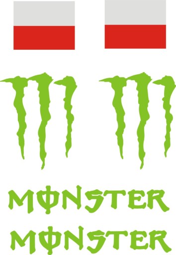 MONSTER POLAND FLAG POLISH 13-16 YESS-Наклейки