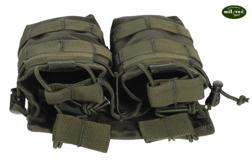 ŁADOWNICA NA 4 MAGAZYNKI AK-47 M16 MIL-TEC OTWARTA PODWÓJNA olive +GR.