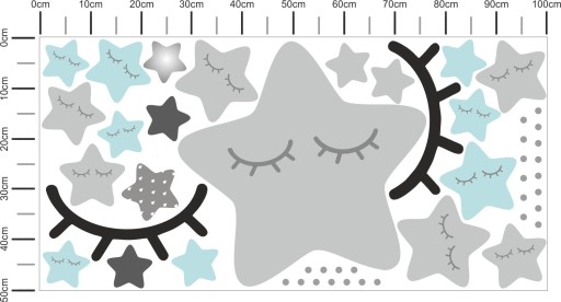 НАКЛЕЙКИ Sleeping Stars EYES 150x100см BAL5002