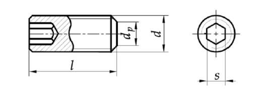 Установочный винт M10x18 с потайной головкой, черный, DIN 913, 10 шт.
