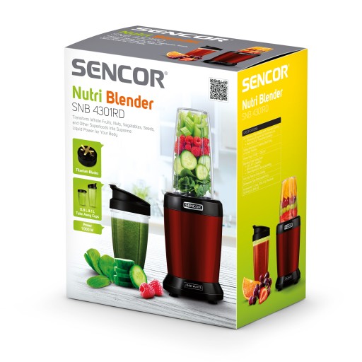 Блендер Nutri Smoothie Sencor, 2 чашки, 1000 Вт, цвета