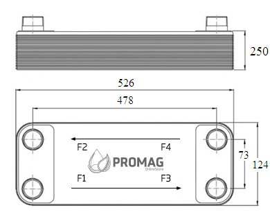 ТЕПЛООБМЕННИК 100 ПЛАСТИНОЧНЫЙ 380 кВт 5/4'' DN32