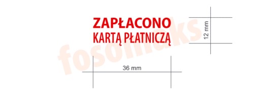 Pieczątka ZAPŁACONO KARTĄ PŁATNICZĄ