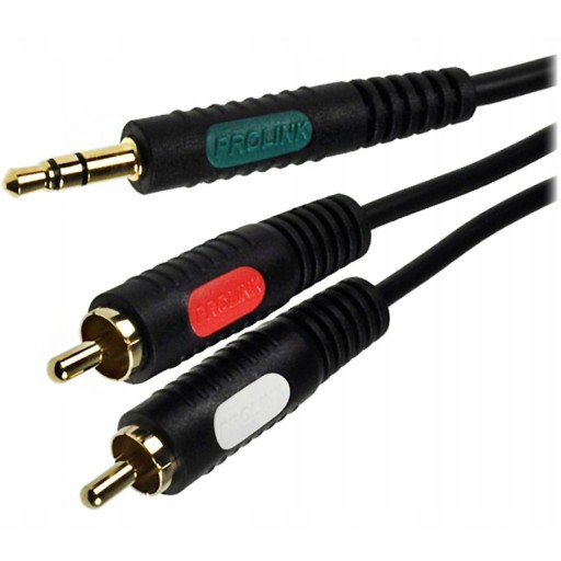 КАБЕЛЬ 2 RCA-JACK 3,5 мм AUDIO PROLINK CLASSIC 1,8 м