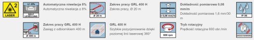 ВРАЩАЮЩИЙСЯ ЛАЗЕР BOSCH GRL 400 H + ПРИЕМНИК LR1