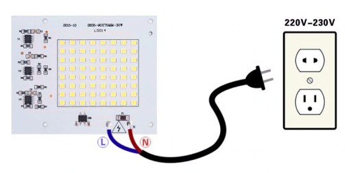 Dioda LED MODUŁ COB 30W SMD2835 ciepły biały 230V