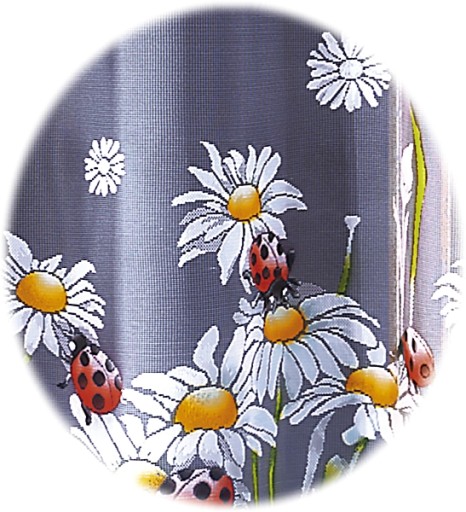 Короткая кухонная штора, разноцветная LODYBUGS FLOWERS 70см 623568