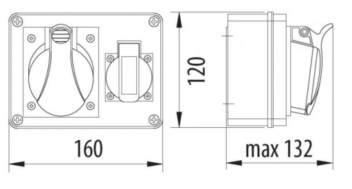 Щит накладной R-BOX 150 1х16А/5П 1х250В