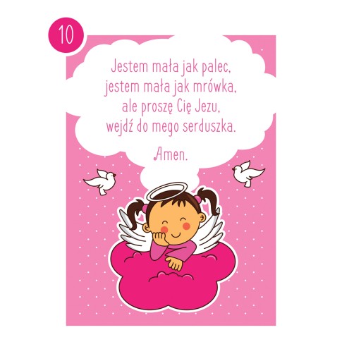 Prezent na chrzest roczek obrazek aniołek modlitwa