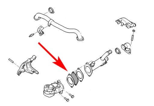 020 Заглушка EGR FORD Focus, Mondeo, Galaxy