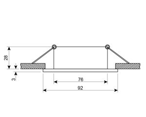 КРЕПЛЕНИЕ АЛЮМИНИЕВОГО ПОВЕСНОГО СВЕТИЛЬНИКА +GU10 LED 3W