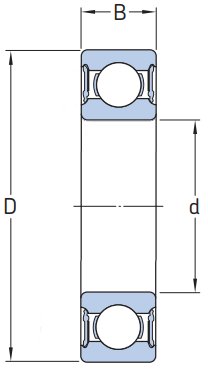 6201 2RSR FAG Шарикоподшипник 12х32х10