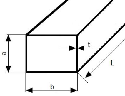 Profil stalowy zamknięty 100x80x5 długość 1000mm