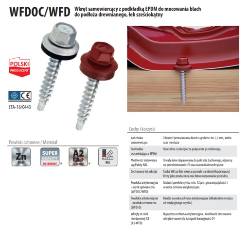 ВИНТЫ WFD FARMERY 4,8x35 ЧЕРНЫЕ RAL 9005