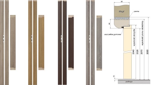 Дверная коробка FRAME WINDOOR, стандартный цвет, самая быстрая доставка - фурнитура