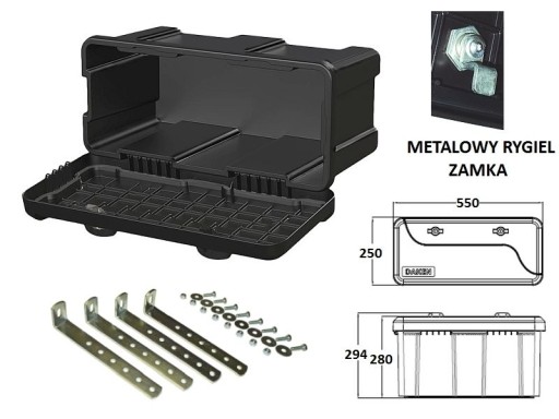 КОРОБКА ДЛЯ ИНСТРУМЕНТОВ DAKEN 550 23L КОРОБКА КОРОБКА ДЛЯ ГРУЗОВИКА КОРОБКА ДЛЯ ГРУЗОВИКА КОРОБКА