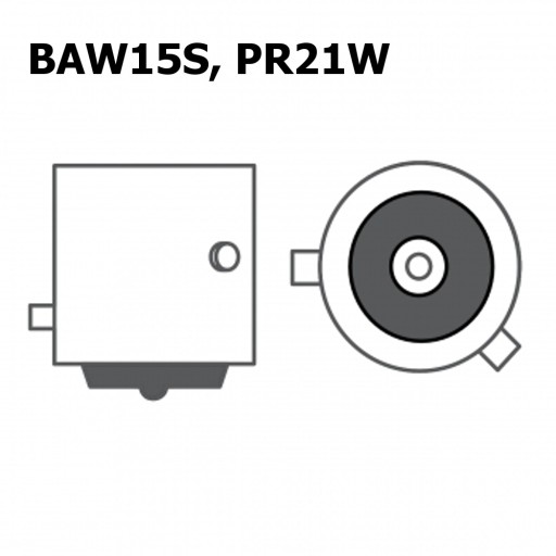 Светодиод BAW15S 12-24В красный CANBUS PR21W мощность 2000лм