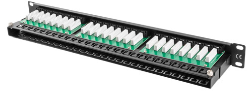 PATCH PANEL 48 PORT 1U KAT.5E UTP CZARNY LANBERG