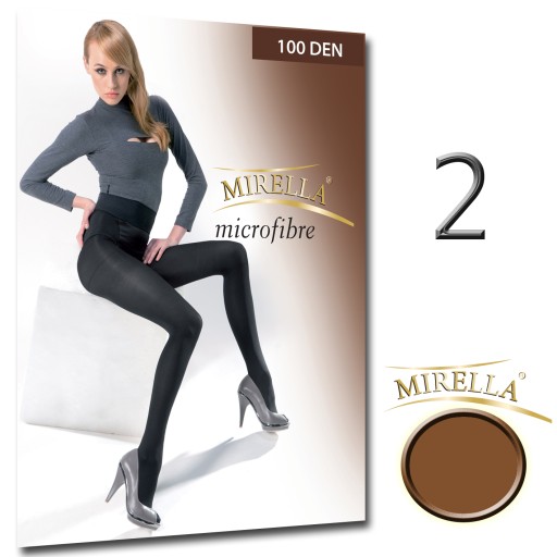 MIRELLA Rajstopy microfibra 100 den 2/M Bronzo