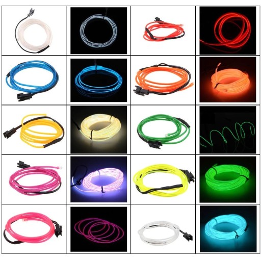 2M ŚWIATŁOWÓD EL WIRE LED TAŚMA PASEK AMBIENT USB