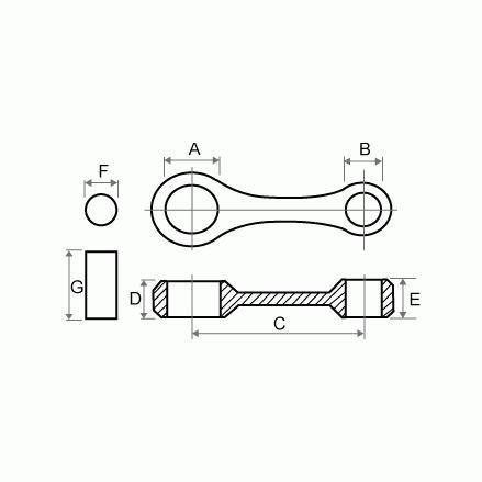 ШАТУН МАХОВОГО ПУТИ (ПЛАТТ) YAMAHA DT 125 R / TZR 125
