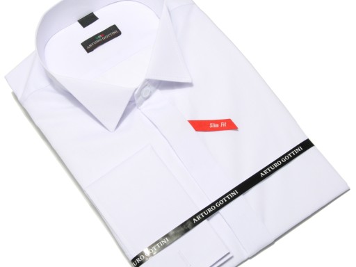 KOSZULA BIAŁA DO MUCHY 46 182-188 SLIM FIT