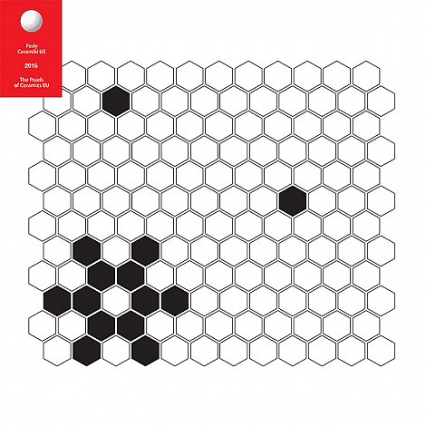 Мозаика DUNIN MOSAICS MINI HEXAGON B&W SNOW