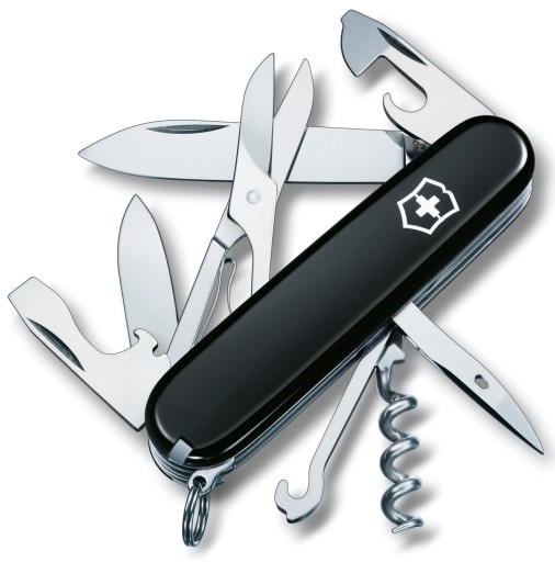 Victorinox 1.3703.3, Карманный нож Climber + кожаный чехол 4.0520.1, 91 мм