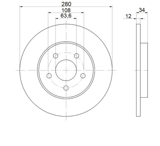 ДИСКИ MIKODA 0734 GT, КОЛОДКИ FORD MONDEO III MK3